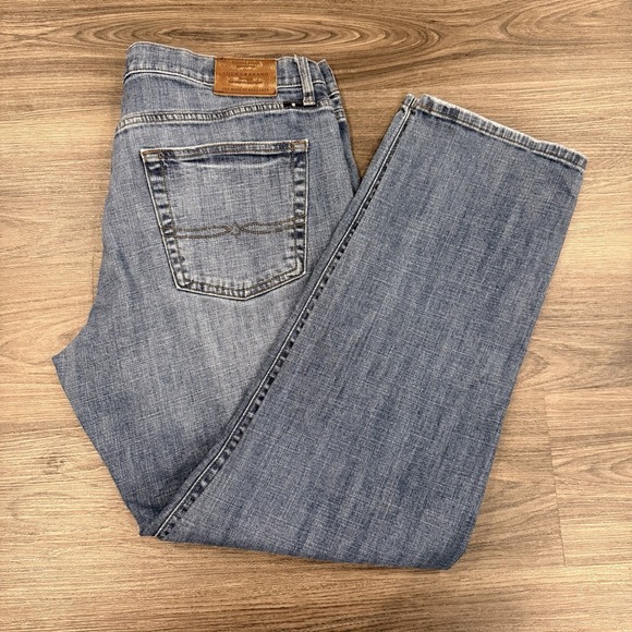 Lucky Brand Other - Lucky Brand 221 Straight Fit Jeans Size 38x31(tag32)Medium Wash Denim Distressed